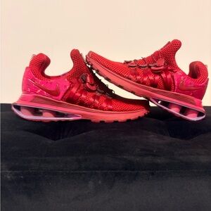 Nike Women's Vibrant Red Crush/Wild Cherry Shox Gravity Athletic Sneakers.